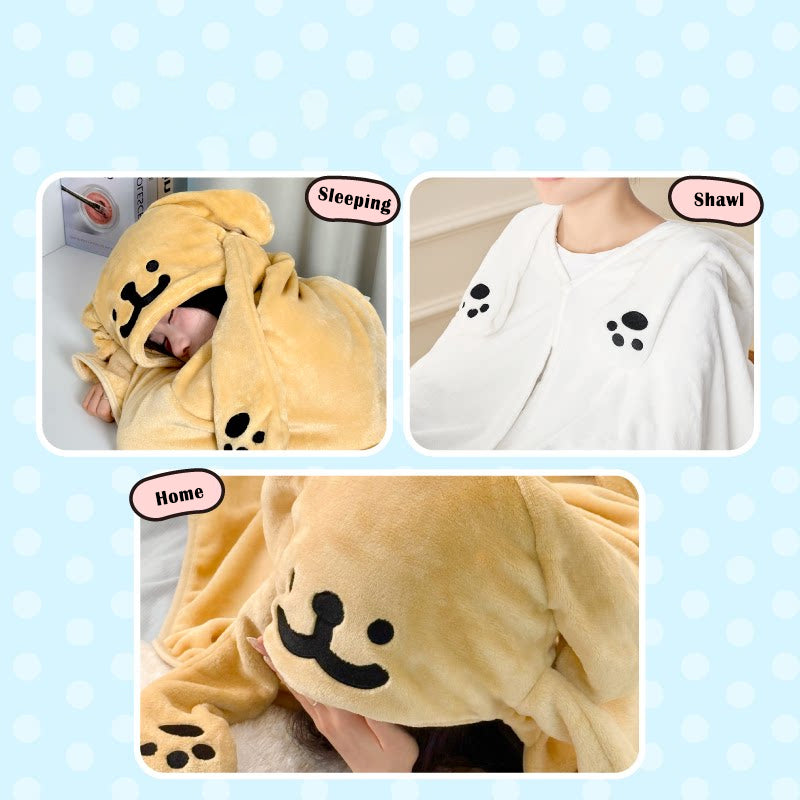 Golden retriever hooded wearable blanket - funny couples birthday gift
