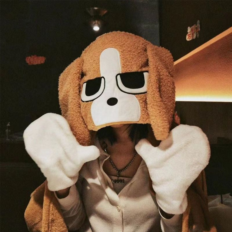 Cute beagle dog hooded blanket - wearable hoodie throw blanket for her and him