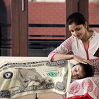 Million Dollar Blanket - Funny $1,000,000 Bill Flannel Throw Blanket , Soft Novelty Couch Throw 90x180cm