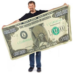 Million Dollar Blanket - Funny $1,000,000 Bill Flannel Throw Blanket , Soft Novelty Couch Throw 90x180cm