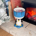 Hand-Painted Penguin Ceramic Goblet Cup - 280ml Kawaii Animal Stemmed Mug Gift