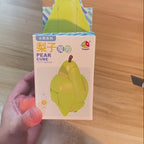 Fruit Shape Cube Puzzle - 3x3 Speed Cube in Pear, Banana, Peach & Orange, Eco ABS Brain Teaser Toy